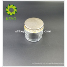 Envase de cristal cosmético vacío vacío coloreado transparente de empaquetado cosmético de la venta 70g